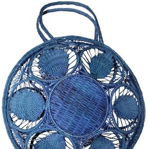 Panera Iraca Palm Bag (Blue)